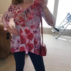 Rhinestone Heart Tunic